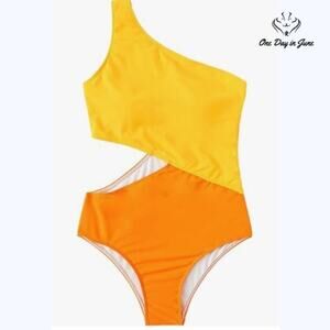 SweatyRocks One Shoulder One Piece Swimsuit Size XL